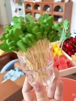 100pcs /50pcs Bamboo Fruit Fork Cocktail Prikker Skewers Disposable Fruit Fork Cocktail Prikkers Forks Food Picks Wedding Party