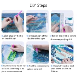 DIY 5D Diamond Painting Pink Owl Full Round Diamond Embroidery Cartoon Animal Cross Stitch Set Art Home Decoration