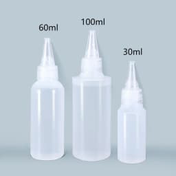 10Pcs 30-100ml Empty Plastic Glue Bottles PE Material with Screw Lids Squeeze Liquid Drop Bottles For Ink Oil Pigment Container