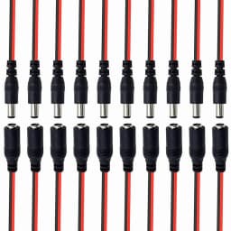10/20/50PCS 12V Dc Connectors Male Female Jack Cable Wire Line Adapter Plug Power Supply 5.5 x 2.1mm