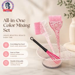 4pcs Hair Styling And Highlight Dyeing Set Sparkling Hair Dyeing Comb Oil Dyeing Brush Single Sided Soft Hair Pearl Dyeing Brush