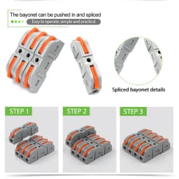 5PCS Fast Wire Connector Push-in Electrical Terminal Block Universal Splicing Wiring Cable Connectors For Cable Connection SPL 