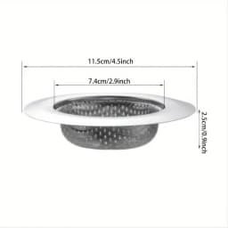 2pcs Kitchen Sink Strainer, Stainless Steel Sink Drain Strainer, Large Wide Rim 4.5" Diameter, Food Catcher For Most Sink Drains