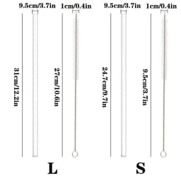 6 Pack Replacement Straws Compatible Stanley 40oz Tumbler Plastic Clear Reusable For Travel Tumbler Ice Cup Straw Set