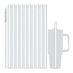 6 Pack Replacement Straws Compatible Stanley 40oz Tumbler Plastic Clear Reusable For Travel Tumbler Ice Cup Straw Set