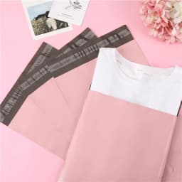 INPLUSTOP 50Pcs Pink Color Envelope Storage Bags PE Plastic Courier Shipping Bag Waterproof Self Adhesive Seal Pouch Mailing Bag