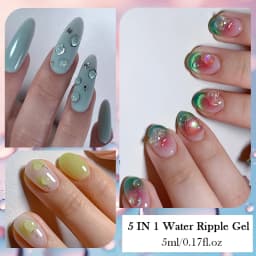 BORN PRETTY 5 IN 1 Clear Water Ripple Gel Polish 3D Shaping Sculpting Carving No-wipe Top Coat Reinforcement Adhesive Gel Glue
