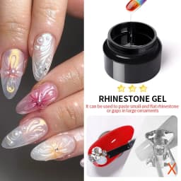 BORN PRETTY 5 IN 1 Clear Water Ripple Gel Polish 3D Shaping Sculpting Carving No-wipe Top Coat Reinforcement Adhesive Gel Glue
