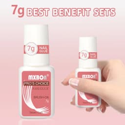 Strong Adhesive Nail Glue Brush On Nail Glue for Acrylic Nail Tips Quick-Drying & Long-Lasting for False Nails Tips Adhesion Gel