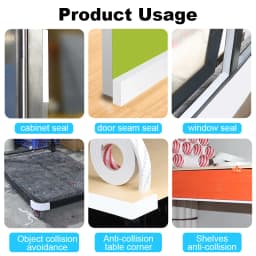 EVA Single Side Foam Sponge Foam Tape EVA Tape Adhesive for Wall Tile Edges, Kitchen Backsplash, Floor, Mirror Frame Decor