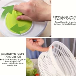 Salad Spinner Dryer Vegetable Fruit Food Drain Basket Dehydrator Quick Washing Drying Manual Centrifuge Kitchen Household Tool