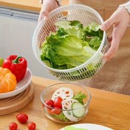 Salad Spinner Dryer Vegetable Fruit Food Drain Basket Dehydrator Quick Washing Drying Manual Centrifuge Kitchen Household Tool