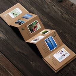 10 Pages Accordion Folding Diy Small Photo Album This Kraft Paper Growing Souvenir Book Creative Gift Folding Type