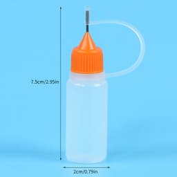 Precision Tip Applicator Bottle 10ml 4 Needle Tip Squeeze Bottles and 10 Tips for Acrylic Painting DIY Quilling Paper Craft