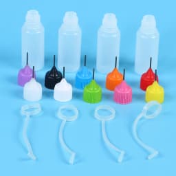 Precision Tip Applicator Bottle 10ml 4 Needle Tip Squeeze Bottles and 10 Tips for Acrylic Painting DIY Quilling Paper Craft