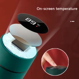 Portable Thermos Bottle Coffee Tea Mug Chinese Style Smart Temperature Display Vacuum Flask Water Bottle With Filter Thermos Cup