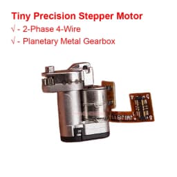 1PC Mini Precision Stepper Motor Planetary Metal Gearbox Gear Stepping Motor 2-Phase 4-Wire 1.6mm Flat Shaft