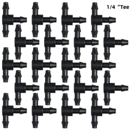 10-1000PCS Garden Water Connector Drip Irrigation for 1/4'' Tubing Hose Accessories Joint Barbed Tees Cross Eng Plug Adaptors
