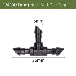 10-1000PCS Garden Water Connector Drip Irrigation for 1/4'' Tubing Hose Accessories Joint Barbed Tees Cross Eng Plug Adaptors