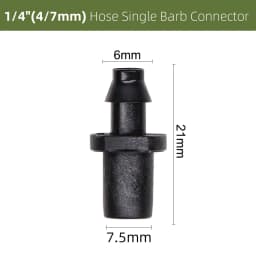 10-1000PCS Garden Water Connector Drip Irrigation for 1/4'' Tubing Hose Accessories Joint Barbed Tees Cross Eng Plug Adaptors