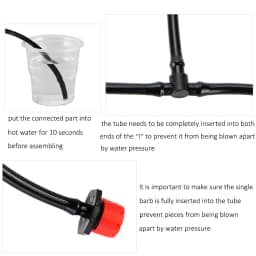 10-1000PCS Garden Water Connector Drip Irrigation for 1/4'' Tubing Hose Accessories Joint Barbed Tees Cross Eng Plug Adaptors