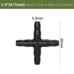 10-1000PCS Garden Water Connector Drip Irrigation for 1/4'' Tubing Hose Accessories Joint Barbed Tees Cross Eng Plug Adaptors