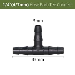 10-1000PCS Garden Water Connector Drip Irrigation for 1/4'' Tubing Hose Accessories Joint Barbed Tees Cross Eng Plug Adaptors