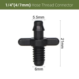 10-1000PCS Garden Water Connector Drip Irrigation for 1/4'' Tubing Hose Accessories Joint Barbed Tees Cross Eng Plug Adaptors