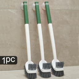 Long Handled Toilet Brush Suction Cup Type Hole Free Wall Mounted Double-Sided Elbow No Dead Corners Cleaning Squatting Sink