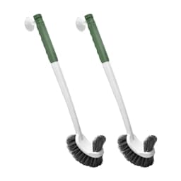 Long Handled Toilet Brush Suction Cup Type Hole Free Wall Mounted Double-Sided Elbow No Dead Corners Cleaning Squatting Sink