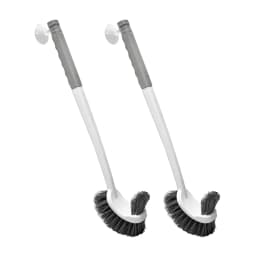 Long Handled Toilet Brush Suction Cup Type Hole Free Wall Mounted Double-Sided Elbow No Dead Corners Cleaning Squatting Sink