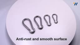 Carabiner Hook Marine Stainless Steel 50mm 60mm 70mm 80mm Length Large Heavy Duty Stainles Carabiner