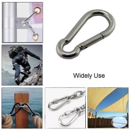 Carabiner Hook Marine Stainless Steel 50mm 60mm 70mm 80mm Length Large Heavy Duty Stainles Carabiner