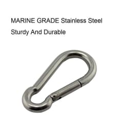 Carabiner Hook Marine Stainless Steel 50mm 60mm 70mm 80mm Length Large Heavy Duty Stainles Carabiner