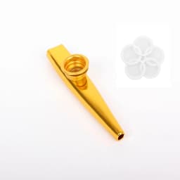 Kazoo Golden Aluminum Alloy with Membrane Flute Diaphragm Mouth Kazoos Musical Instruments