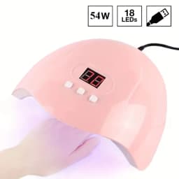 LINMANDA Nail Art Kit with 54W UV 18Pcs Lamp Glue Dryer Polisher Dead Skin Remover Finger Separator Manicure Pedicure Home Use
