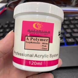 120ML 4.23 OZ Acrylic Nail Powder Pink Clear & White Acrylic Crystal Powder Odor-Free Bubble-Free No Need Nail Lamp Long-Lasting