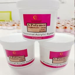 120ML 4.23 OZ Acrylic Nail Powder Pink Clear & White Acrylic Crystal Powder Odor-Free Bubble-Free No Need Nail Lamp Long-Lasting