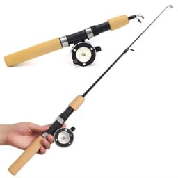 WEIHE  0.6m 0.8m 1m Fishing Tackle Carbon Mini Winter Ice Fishing Shrimp Rod