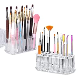 26 Holes Acrylic Nail Brushes Storage Holder Makeup Brushes Organizer Nail Tools Stand Storage Showing Shelf Pens Display Case