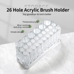 26 Holes Acrylic Nail Brushes Storage Holder Makeup Brushes Organizer Nail Tools Stand Storage Showing Shelf Pens Display Case