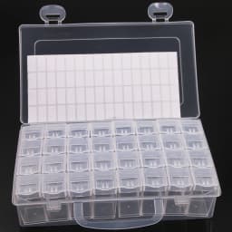 1pc 28/32/48/56/64 Slots Plastic Storage Box, DIY Diamond Painting Beads Charms Jewelry Accessories Organizer Box
