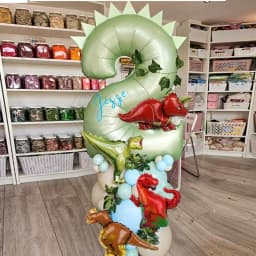 29pcs Dinosaur Theme Balloons 40inch Green Digital Birthday Balloon Baby Shower birthday party Jungle Dinosaur Decoration