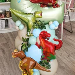 29pcs Dinosaur Theme Balloons 40inch Green Digital Birthday Balloon Baby Shower birthday party Jungle Dinosaur Decoration