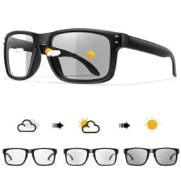 Simple Fashion Photochromic Cycling Sunglasses Men Women Outdoor Sport Mtb Bicycle Eyewear Square Windproof Classic Goggles