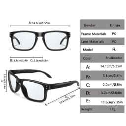 Simple Fashion Photochromic Cycling Sunglasses Men Women Outdoor Sport Mtb Bicycle Eyewear Square Windproof Classic Goggles