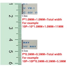 10PCS FPC FFC Cable Ribbon Flexible Flat Cable11P/12P/13P/14P/15P/16P/17P/18P/19P/20P 0.5MM 1.0MM Pitch 50/100/150/200/250/300MM