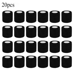 5/10/15/20 Black Tattoo Grip Bandage Cover Wraps Tapes Nonwoven Waterproof Self Adhesive Finger Protection Tattoo Accessories