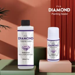 2 In 1 60ML/200ML Diamond Painting Sealer 5D Diamond Painting Art Glue And Silicone Brush Permanent Hold & Shine Effect Sealer