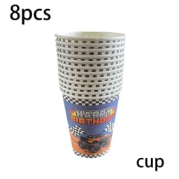 Racing Monster Truck Birthday Party Supplies Tableware Gift Bag Keychain Temporary Tattoos Stickers Balloon Slap Bracelets